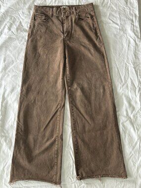 Paige Anessa High Waist Wide Leg - Vintage Canewood - size 28